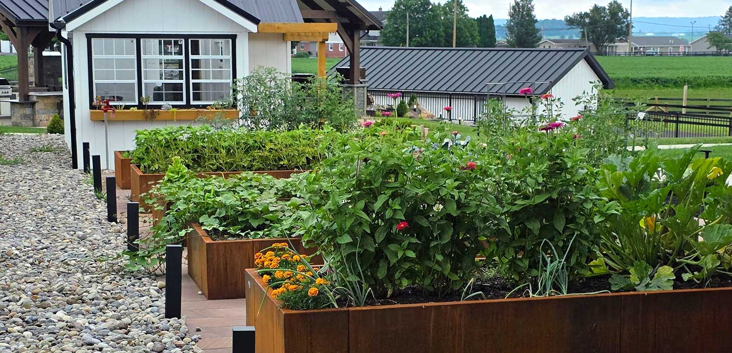 Corten Planters Slide background