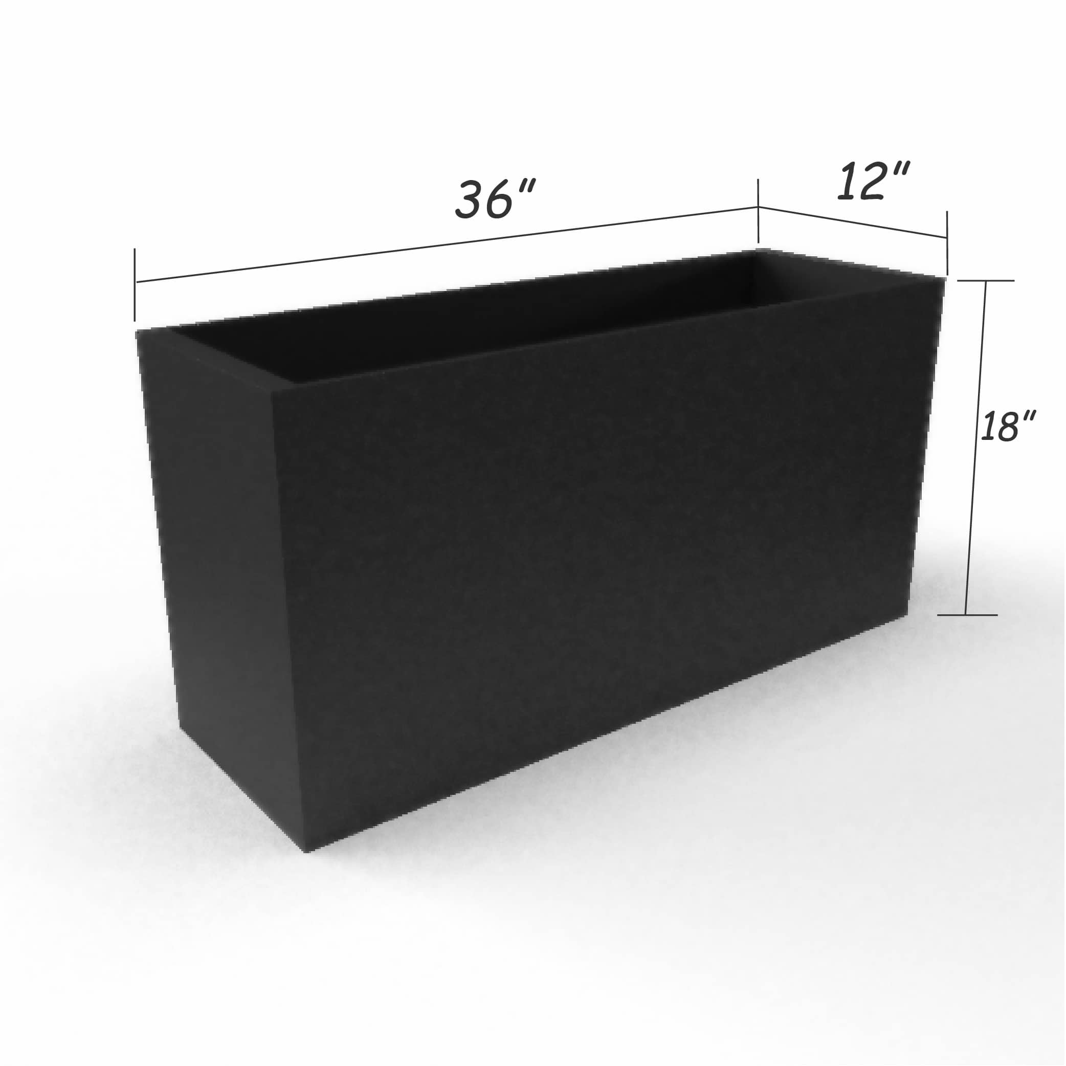 Powdercoated Steel Rectangular Planter National Planters Supply