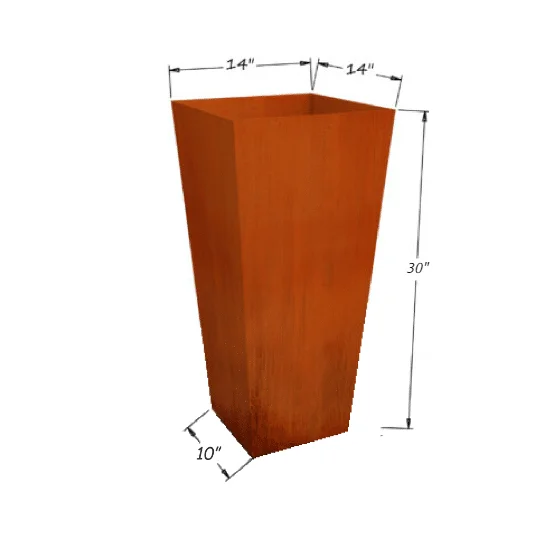 Tapered Tall Corten Steel Planter