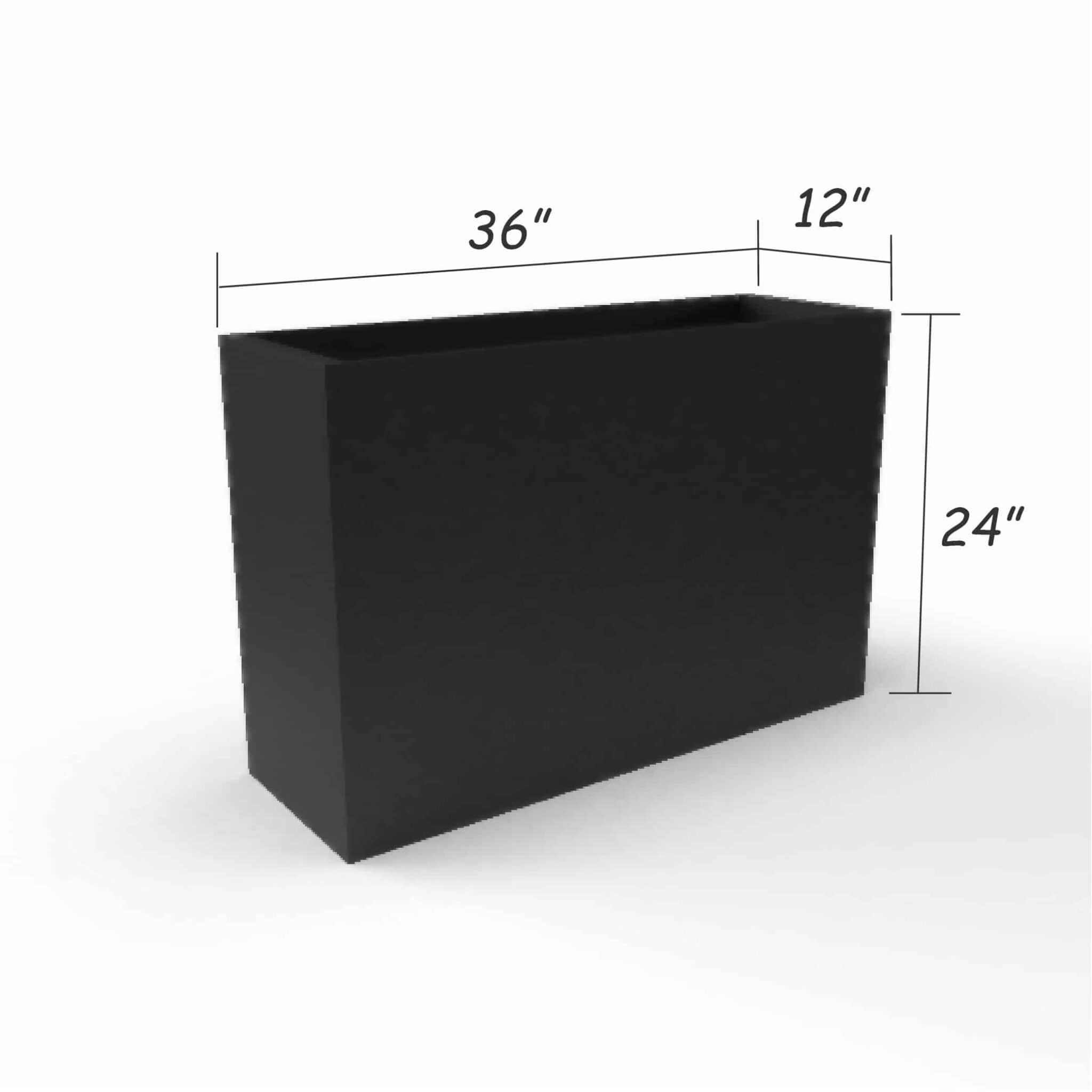 Powdercoated Steel Rectangular Planter National Planter Supply